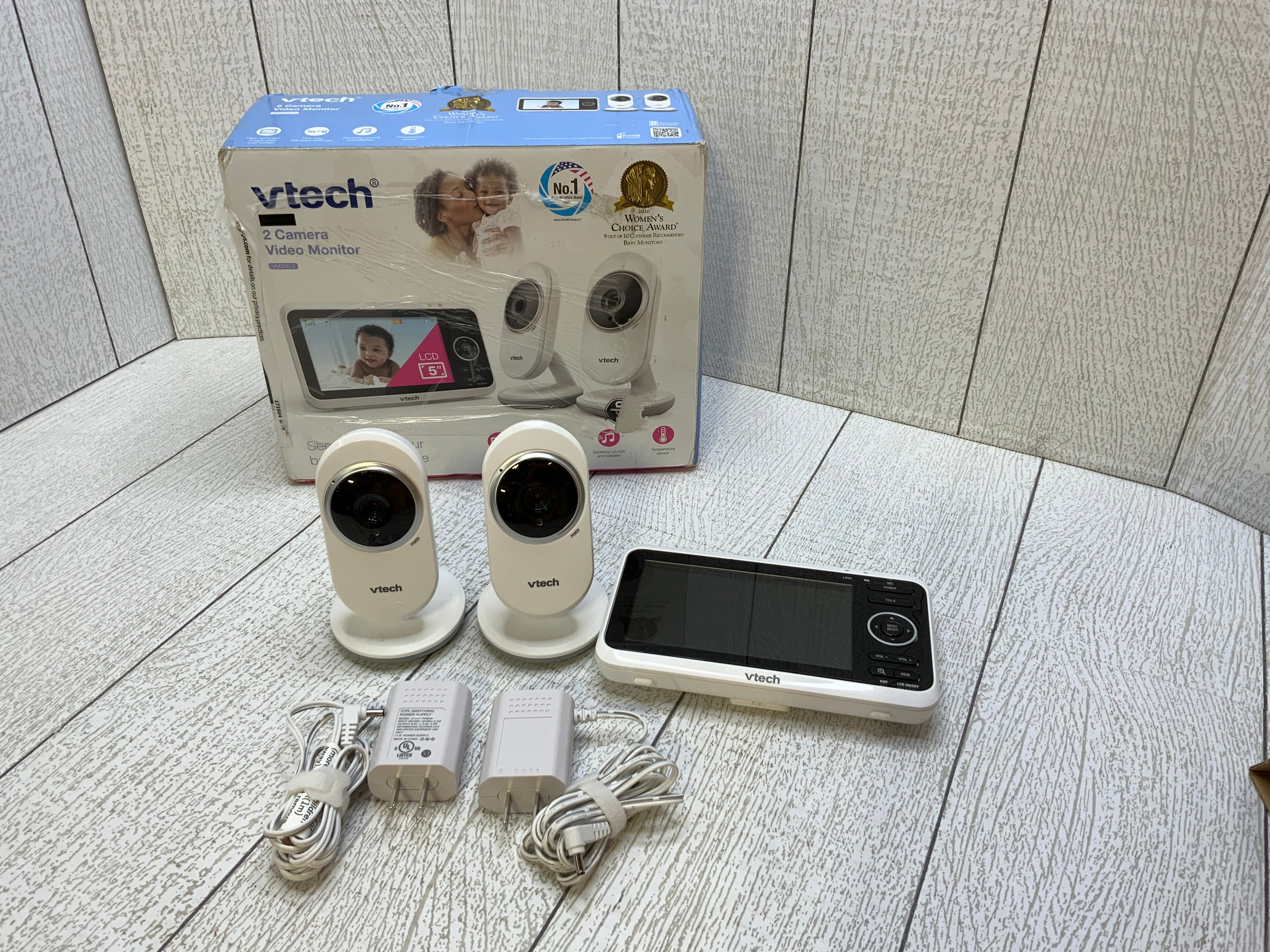 VTech VM350-2 Video Monitor with Battery supports 12-hr Video-mode (7932637053166)